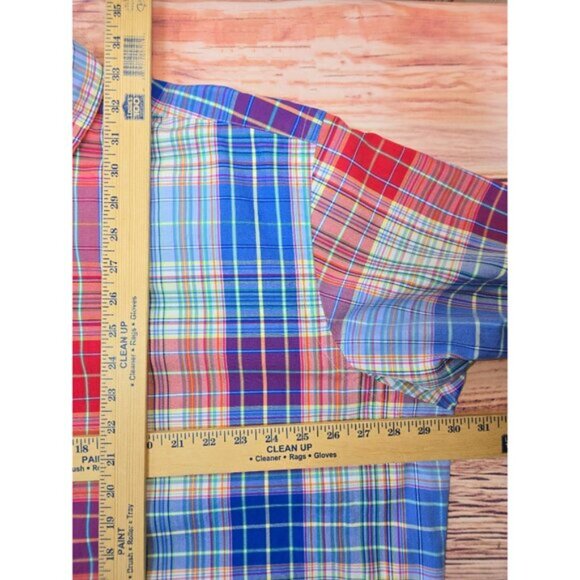 Ralph Lauren Mens Classic Fit Shirt XXL Short Sleeve Button-Down Multicolor - Picture 8 of 8
